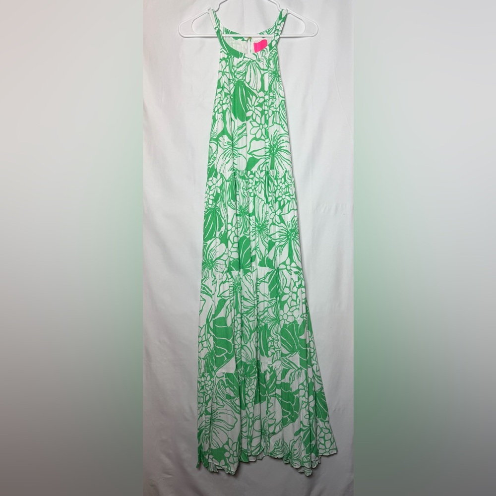 NWT Lilly Pulitzer Kiss My Tuli Floral Maxi Dress Size Large - Picture 4 of 6